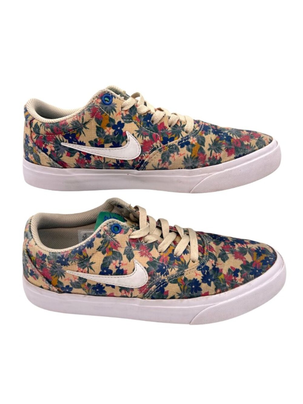 Nike SB Charge Floral Print Canvas Sneakers Womens Shoes 6.5Y Solarsoft Insole - Picture 3 of 12